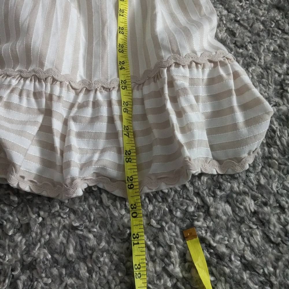 Tahari Girl Dress White And Cream Striped Size 8 - Picture 8 of 10